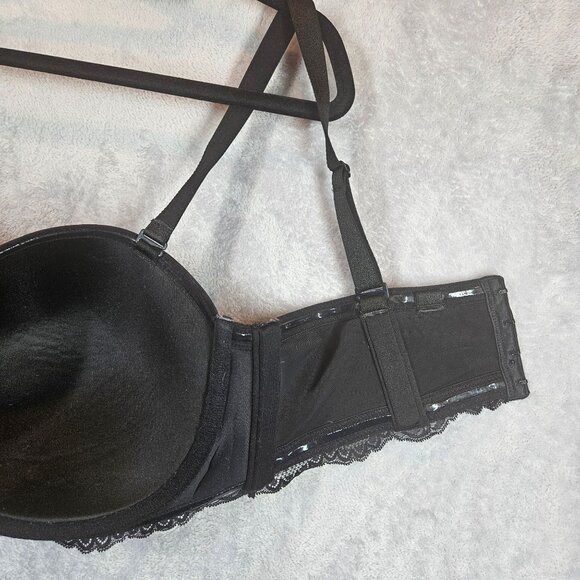 Torrid Curve Black Bra 42G Lace Adjustable cross or strapless Sexy Supportive - Picture 10 of 13